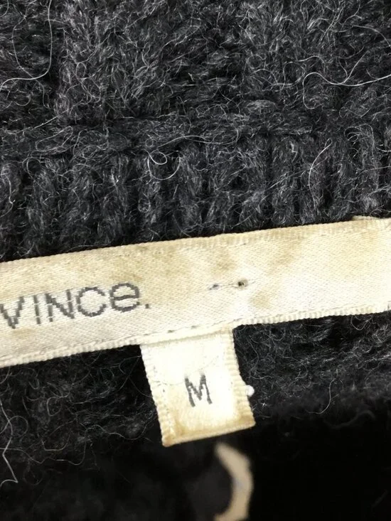 Vince Charcoal Grey One Button Long Cardigan m - Picture 5 of 7